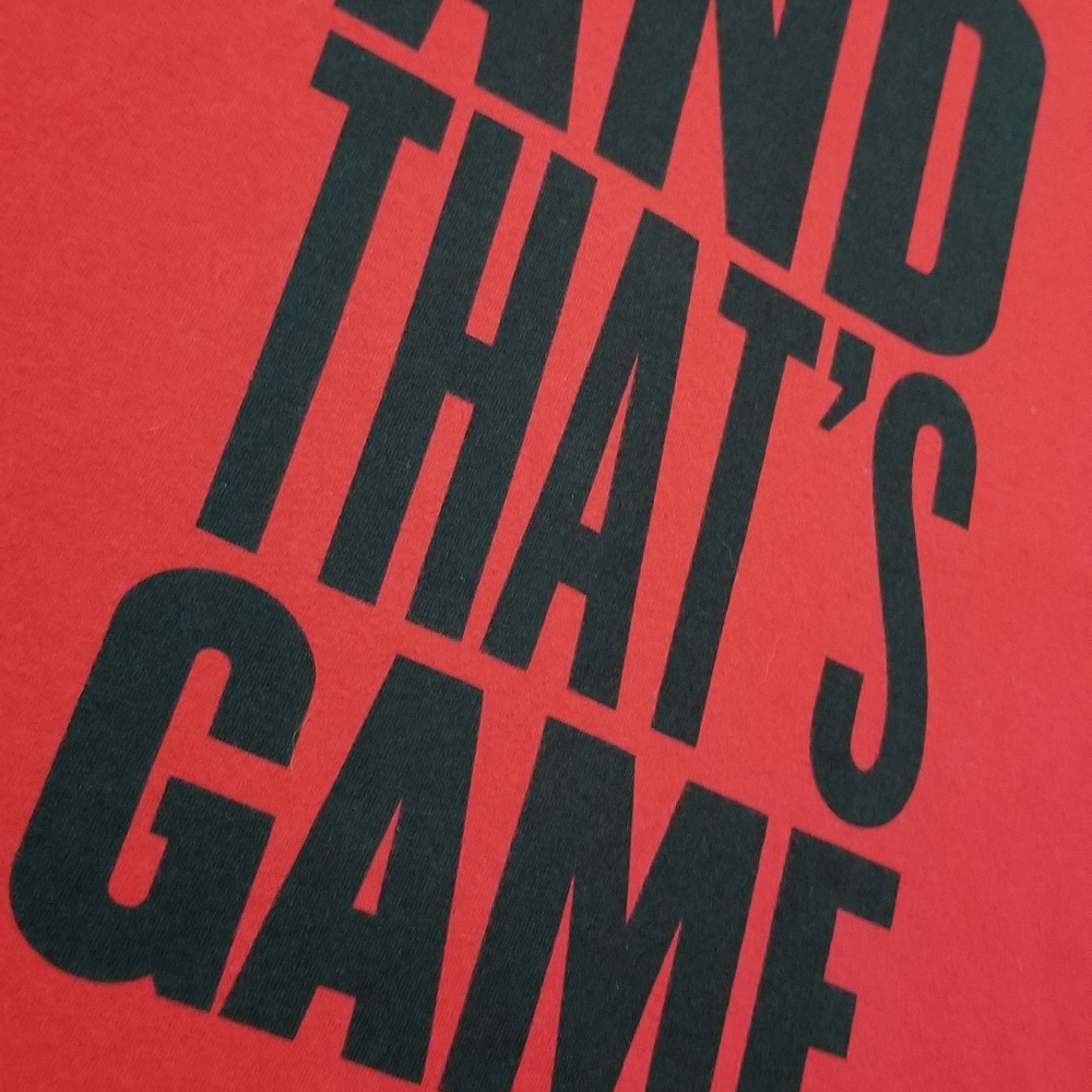 SOLD-NIKE Red/Black "And That's Game" Shirt-S - Picture 3 of 3